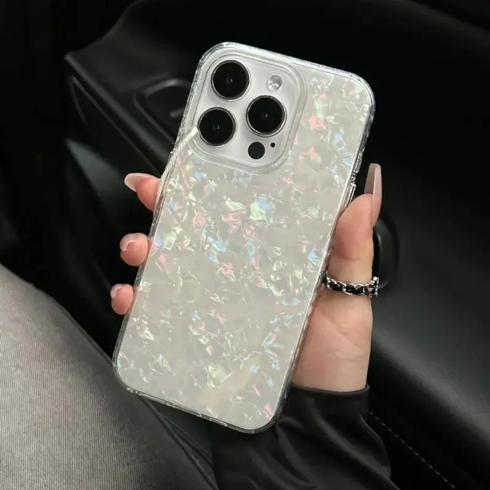 Apple iPhone 16 Pro Max Crystal Textured Holographic Full Protection phone case